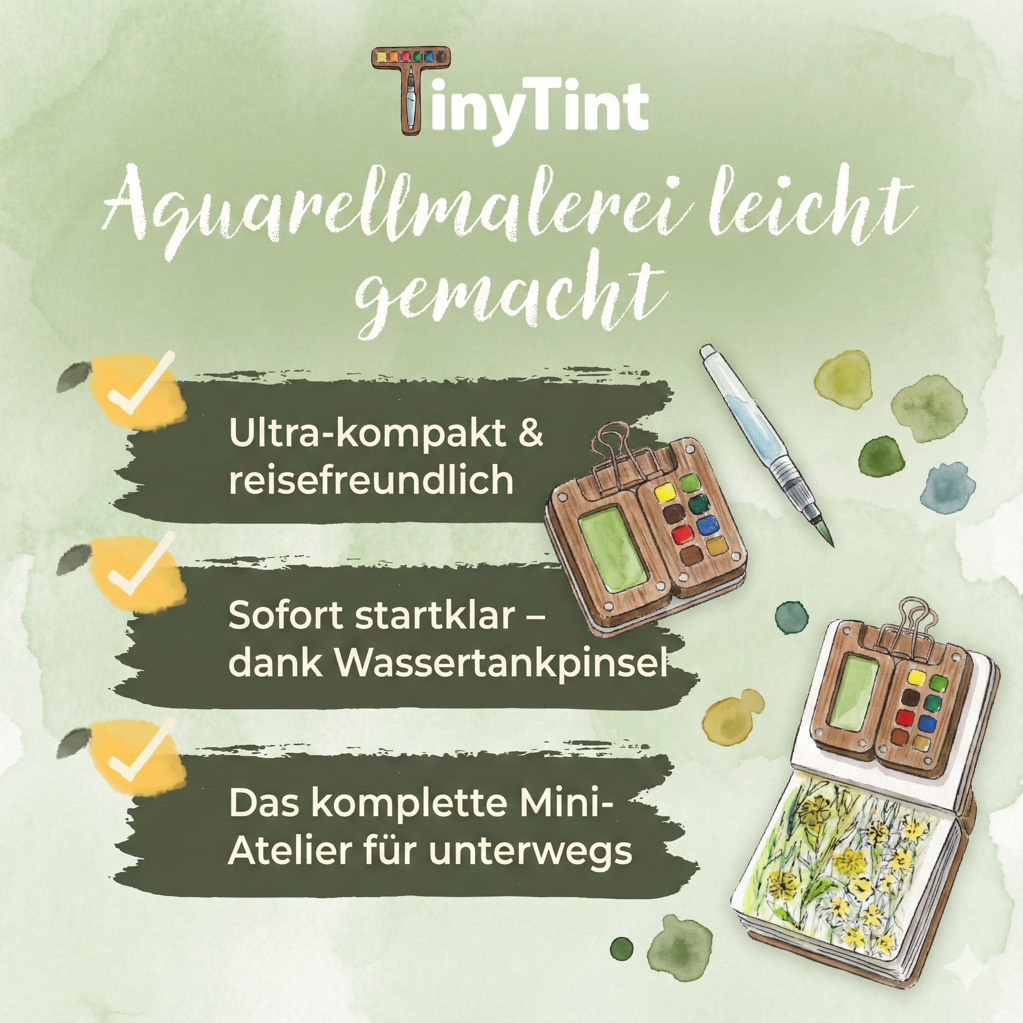 TinyTint™ Aquarellset ToGo